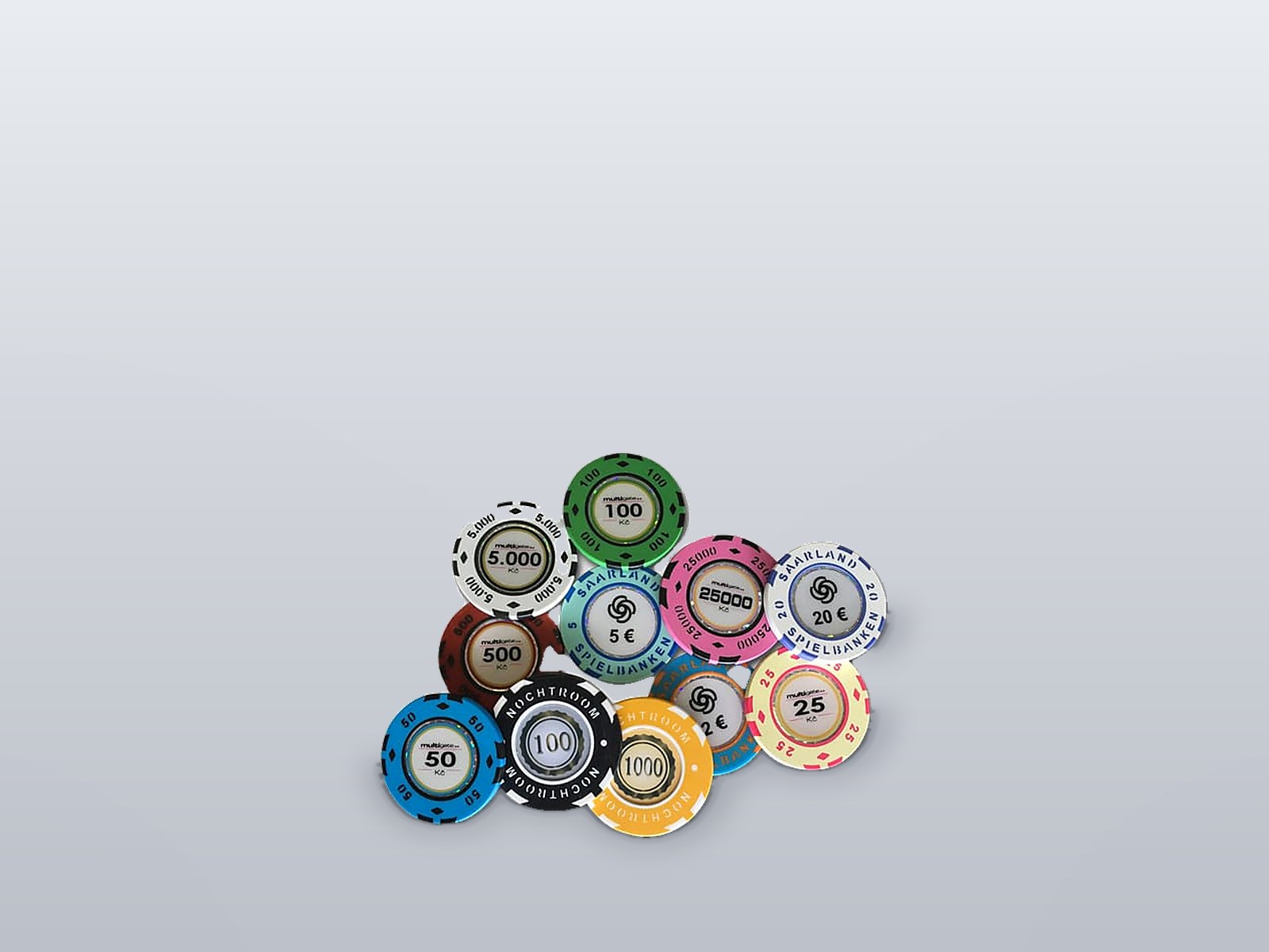 Casino 2-colours plastic chips
