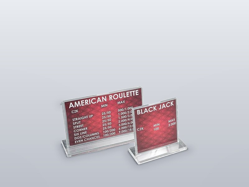 Acrylic table sign