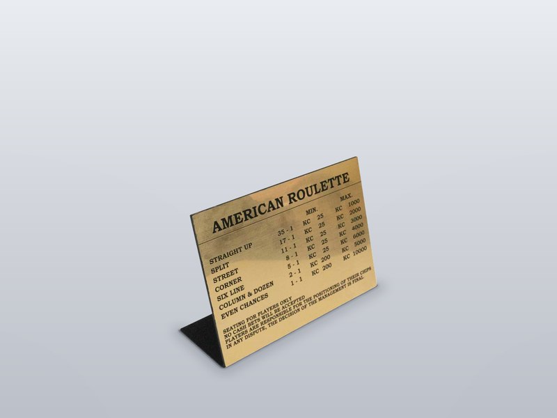 Table sign
