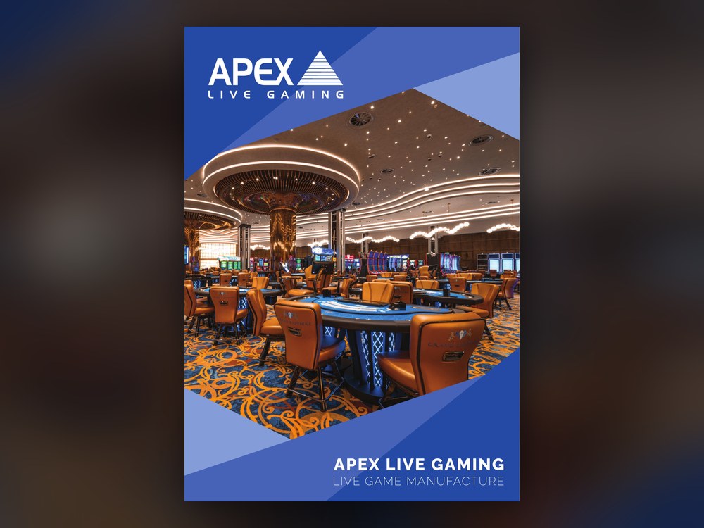 Front cover of the Apex Live Gaming Main Catalogue